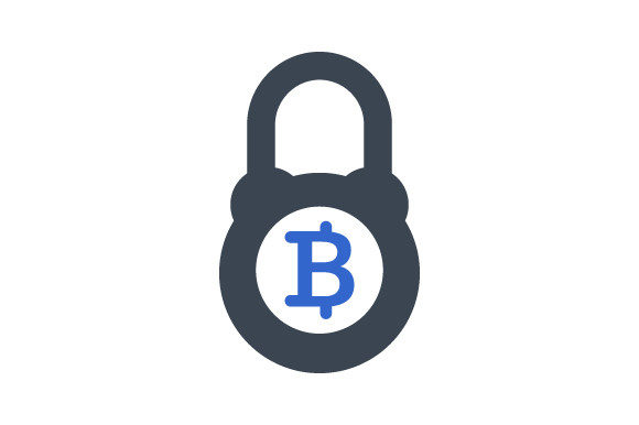 Bitcoin Security Icon: Graphics and Icons for Modern Branding