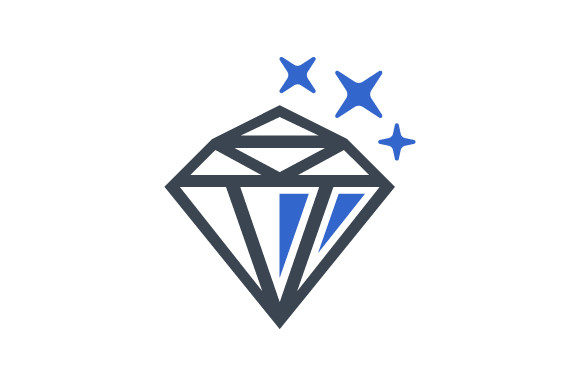 Diamond Gemstone Icon Graphics & Icons