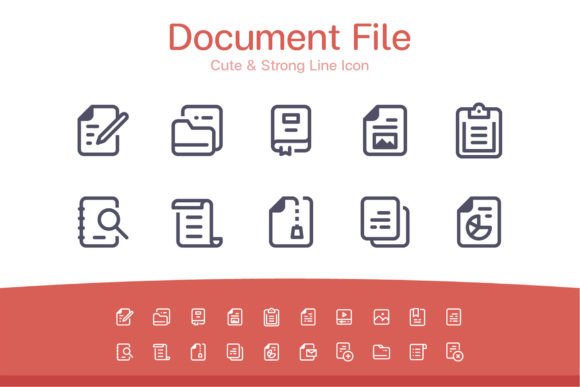 Document File Line Icon: Graphics and Icons for Real Projects