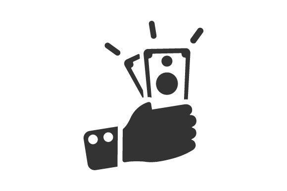 Hand Cash Icon: Graphics and Icons for Creative Design
