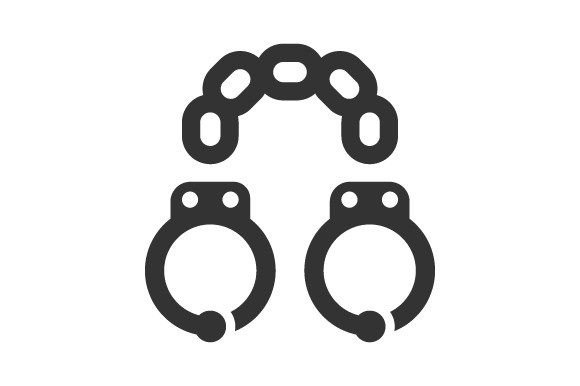 Handcuffs, Arrest Icon Graphics