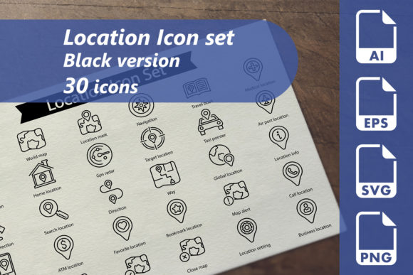 Location Line Icon Set: Graphics and Icons for Real Publishing