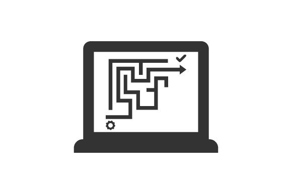 Maze Strategy Icon for Graphics and Icons