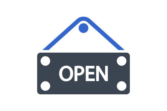 Shop Open Sign Icon: Graphics and Icons for Branding
