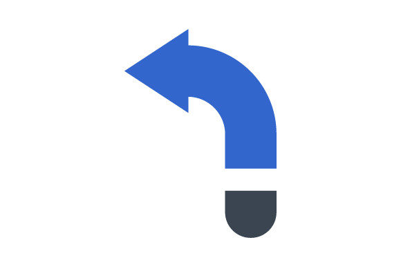 Turn Left Icon: Graphics and Icons for Digital Sellers