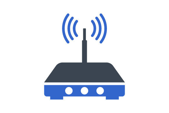 WiFi Router Icon for Embroidery Projects